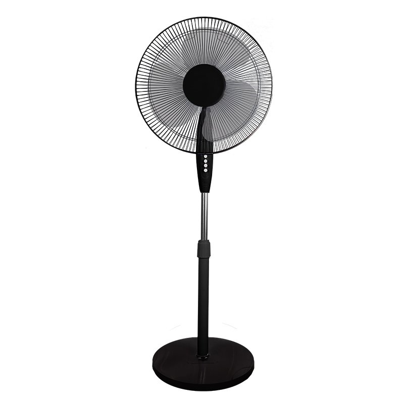 Simple Home Appliance Plastic Electric Floor Standing Fan 16 Inch Black Color 18 Inch Stand Fan With Strong Pedestal