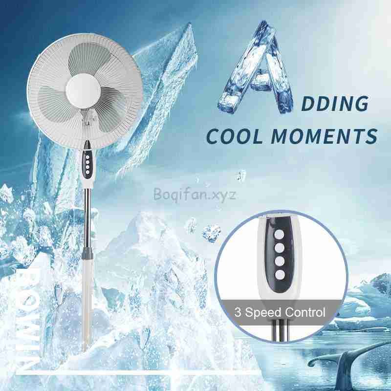 Light Weight Water Shape Line Grill Hot Sell 16 Inch Stand Fan With X Cross Base
