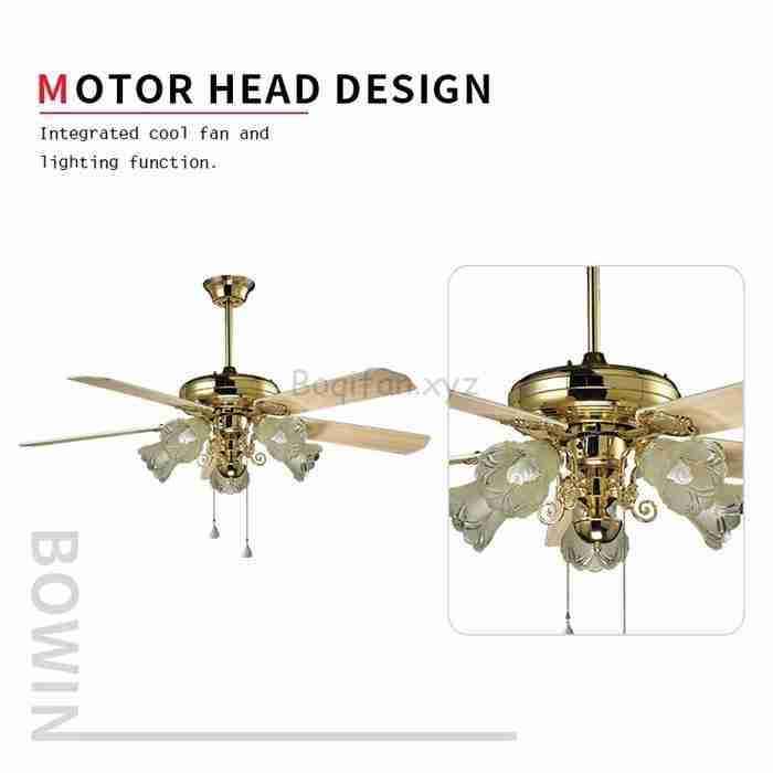 4 Blades Decorative Ceiling Fans With Lamps