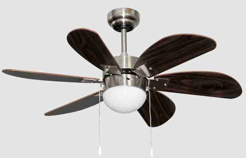 metal fan with light